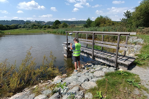 Geodetick&eacute; zaměřov&aacute;n&iacute; objektu rybn&iacute;ka